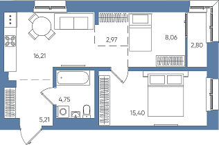 1-комнатные квартиры