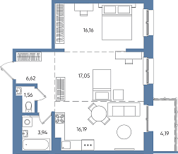 1-комнатные квартиры
